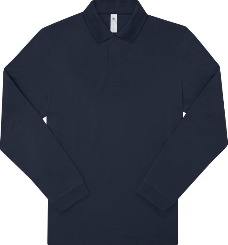 B&C My Polo 210 LSL Piqué polo s dlouhým rukávem z těžké bavlny 01.U427 navy