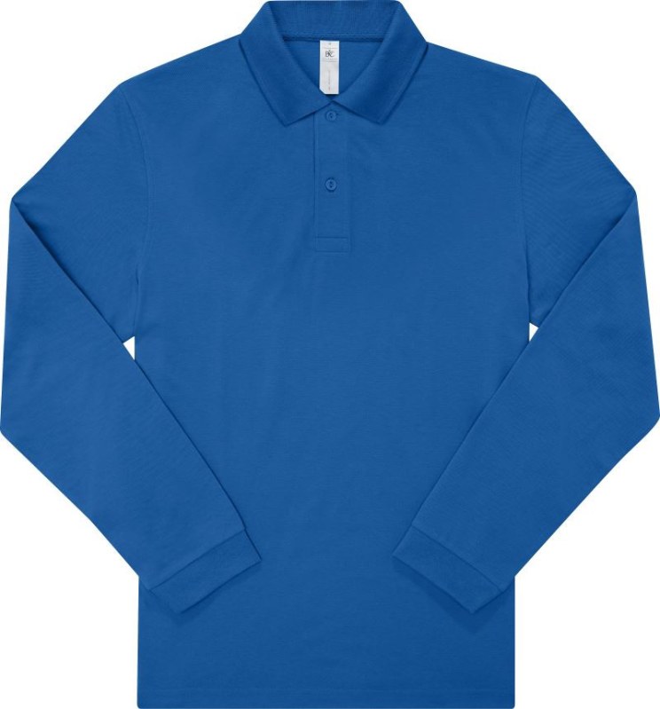 B&C My Polo 210 LSL Piqué polo s dlouhým rukávem z těžké bavlny 01.U427 royal blue
