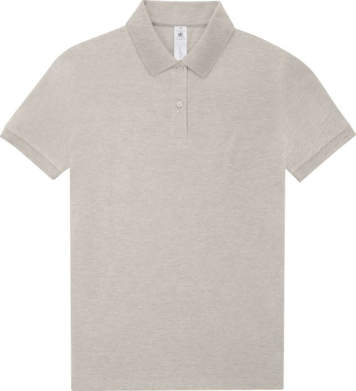 B&C My Polo 210 /women Dámské piqué polo z&nbsp;těžké bavlny 01.W463 heather grey fog - Dámské oblečení trika