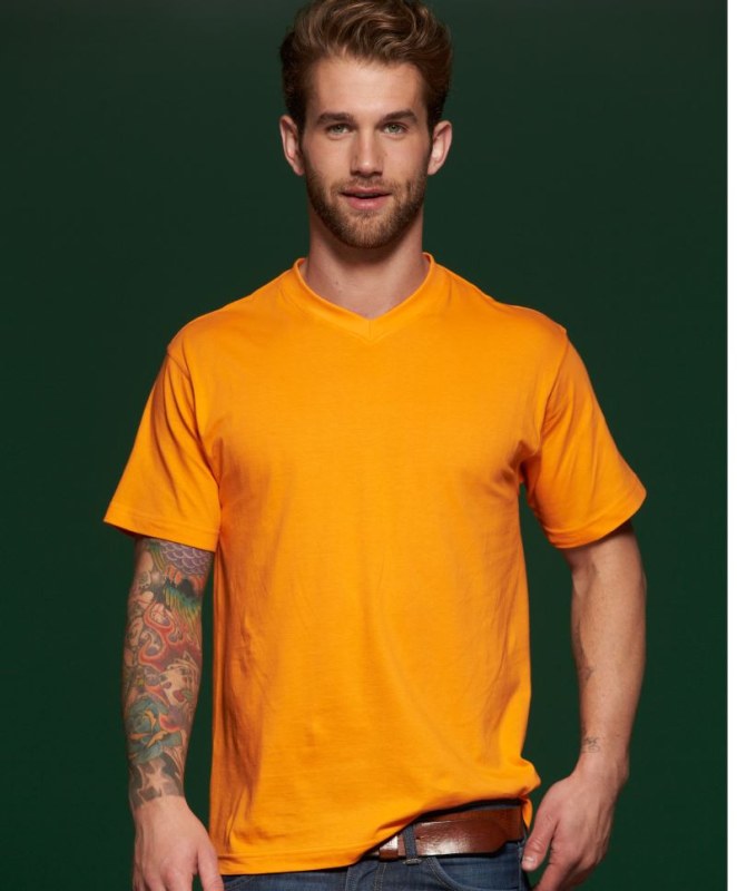 Daiber JN 03 Tričko s výstřihem do V 02.0003 orange