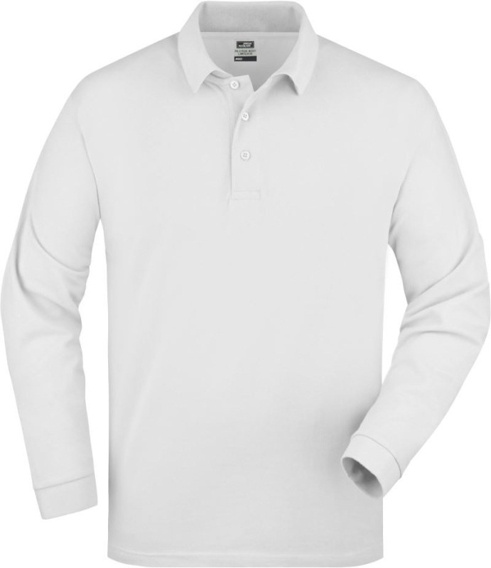 Daiber JN 22 Piqué polo s&nbsp;dlouhým rukávem z&nbsp;těžké bavlny 02.0022 white - Dámské oblečení trika