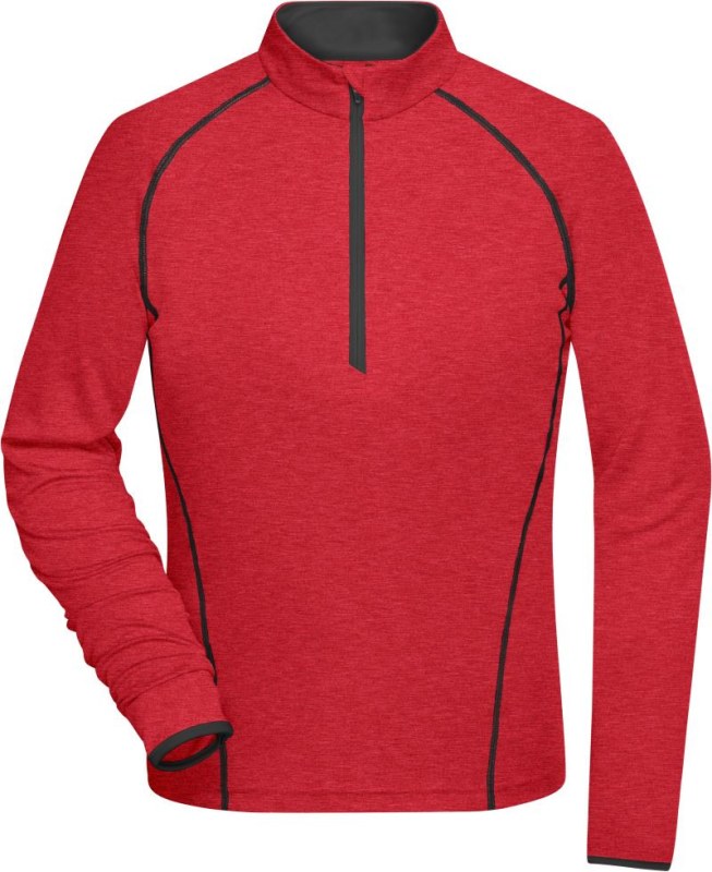 Daiber JN 497 Dámské funkční tričko s dlouhým rukávem 02.0497 red melange/titan
