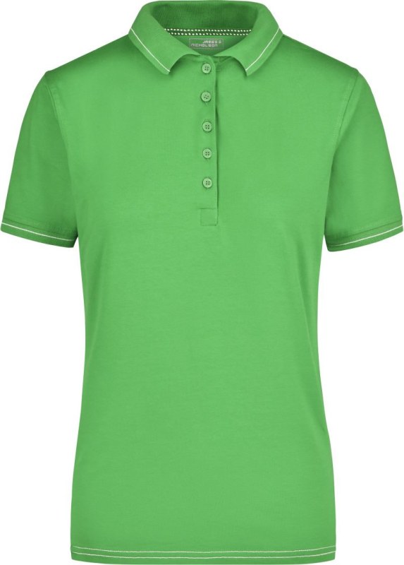 Daiber JN 568 Dámské žerzejové elastické polo 02.0568 lime green/white - Dámské oblečení trika