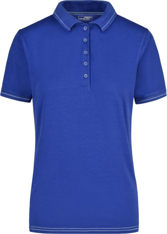 Daiber JN 568 Dámské žerzejové elastické polo 02.0568 royal/white - Dámské oblečení trika