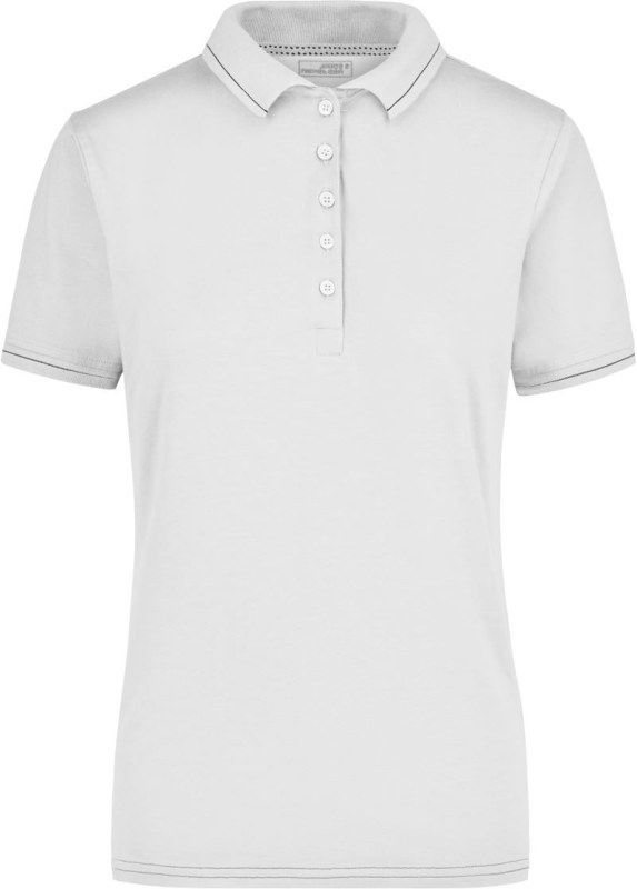 Daiber JN 568 Dámské žerzejové elastické polo 02.0568 white/black