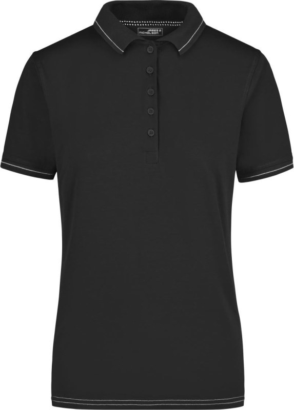 Daiber JN 568 Dámské žerzejové elastické polo 02.0568 black/white