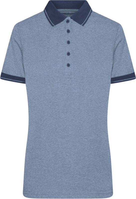 Daiber JN 705 Dámské žerzejové melírované polo 02.0705 blue melange/navy