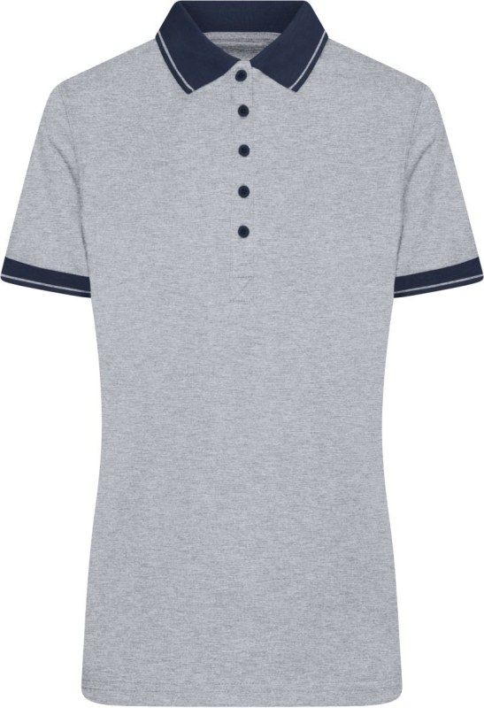 Daiber JN 705 Dámské žerzejové melírované polo 02.0705 grey heather/navy