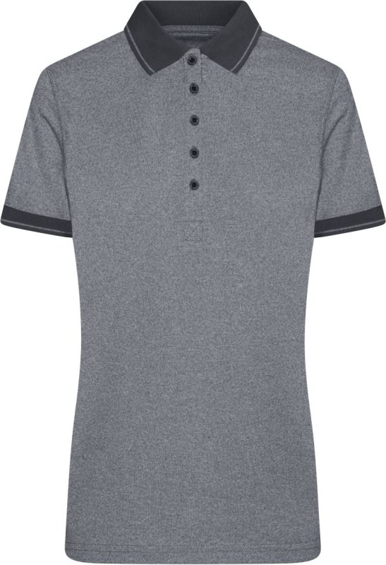 Daiber JN 705 Dámské žerzejové melírované polo 02.0705 black melange/black