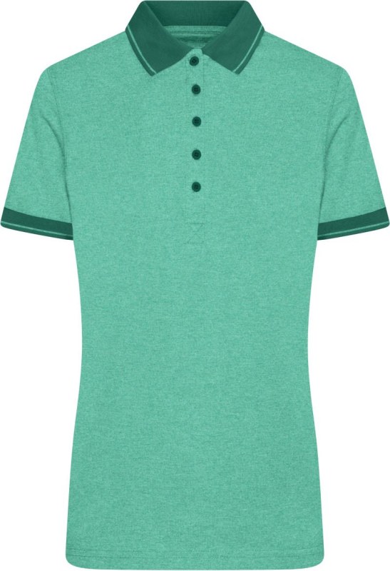 Daiber JN 705 Dámské žerzejové melírované polo 02.0705 green melange/dark green