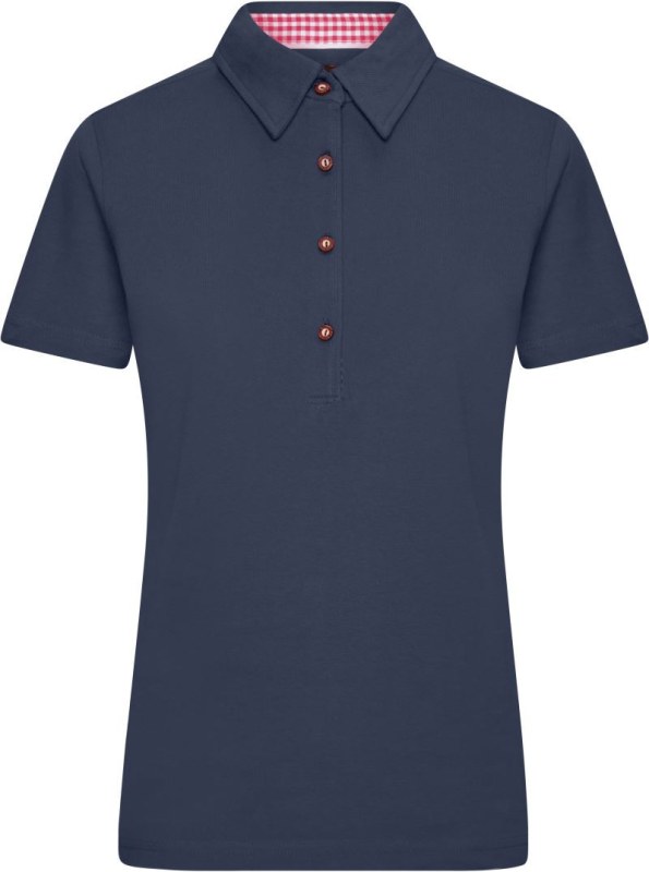 Daiber JN 715 Dámské piqué polo v tradičním krojovém stylu 02.0715 navy/red white