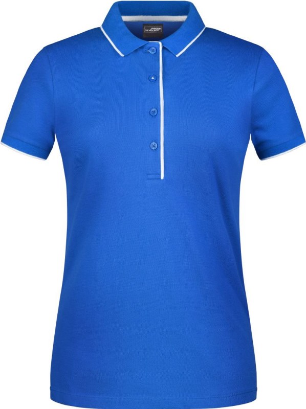 Daiber JN 727 Dámské piqué polo s&nbsp;kontrastní légou 02.0727 royal/white - Dámské oblečení trika