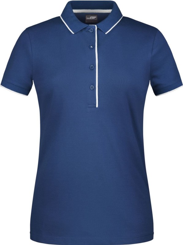 Daiber JN 727 Dámské piqué polo s kontrastní légou 02.0727 navy/white