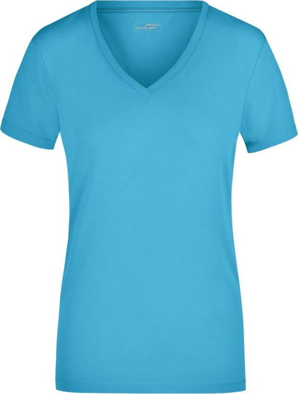 Daiber JN 928 Dámské elastické tričko s výstřihem do V 02.0928 turquoise