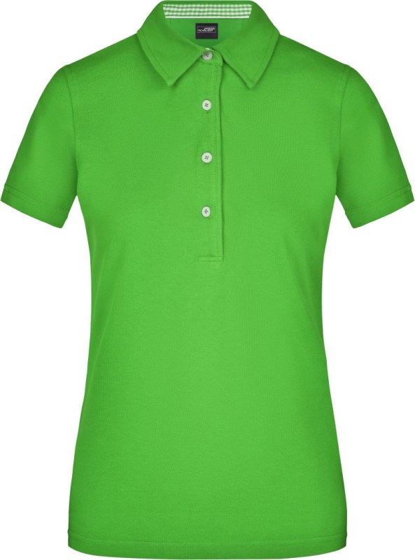 Daiber JN 969 Dámské piqué polo "Plain" 02.0969 lime green/lime green/white
