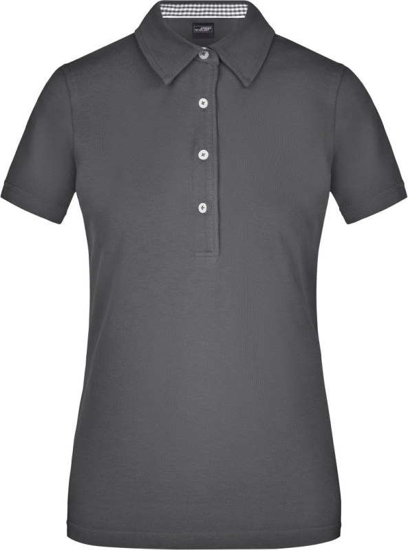 Daiber JN 969 Dámské piqué polo "Plain" 02.0969 graphite/graphite/white