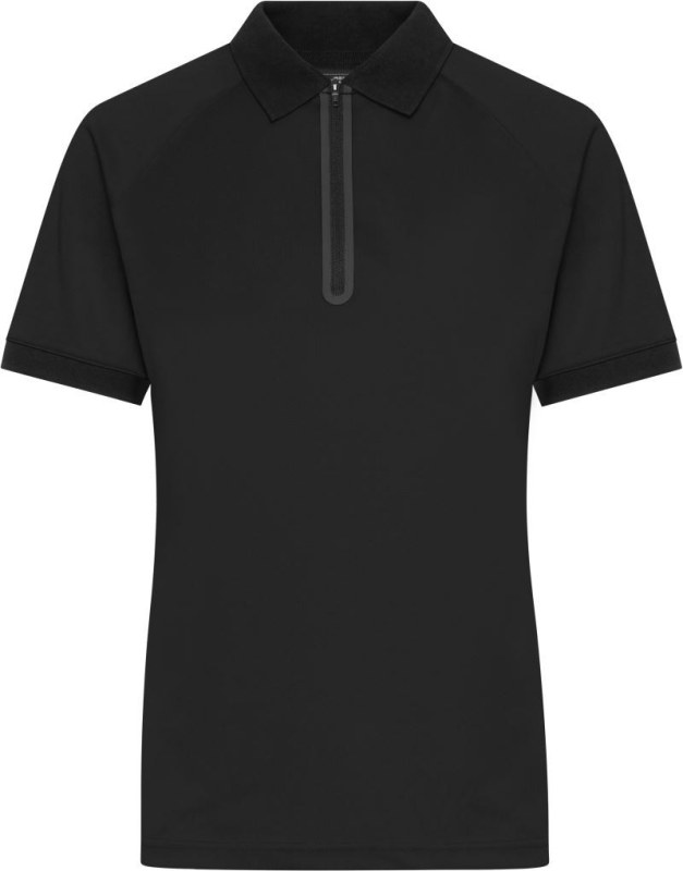 Daiber JN 1307 Dámské piqué polo se zipem 02.1307 black/black