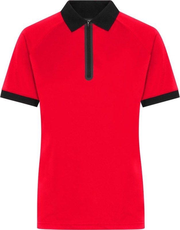 Daiber JN 1307 Dámské piqué polo se zipem 02.1307 light red/black