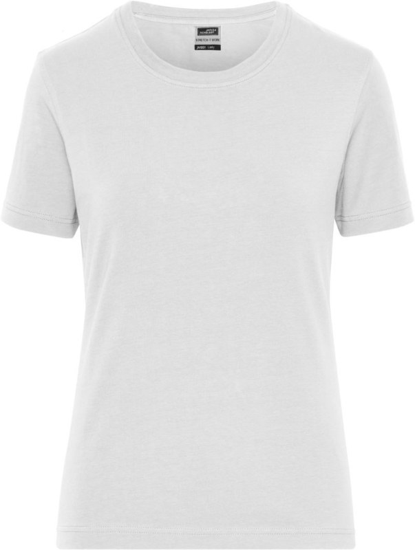 Daiber JN 1801 Dámské pracovní tričko z bio bavlny - Solid 02.1801 white