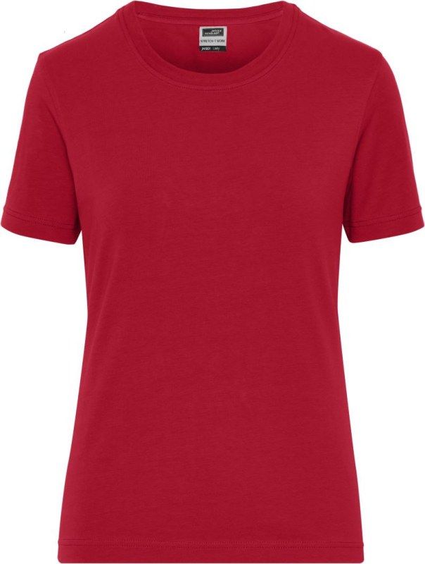 Daiber JN 1801 Dámské pracovní tričko z bio bavlny - Solid 02.1801 red