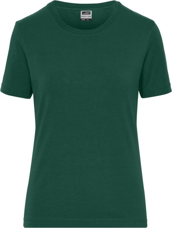 Daiber JN 1801 Dámské pracovní tričko z bio bavlny - Solid 02.1801 dark green