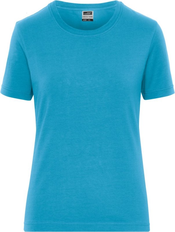 Daiber JN 1801 Dámské pracovní tričko z bio bavlny - Solid 02.1801 turquoise