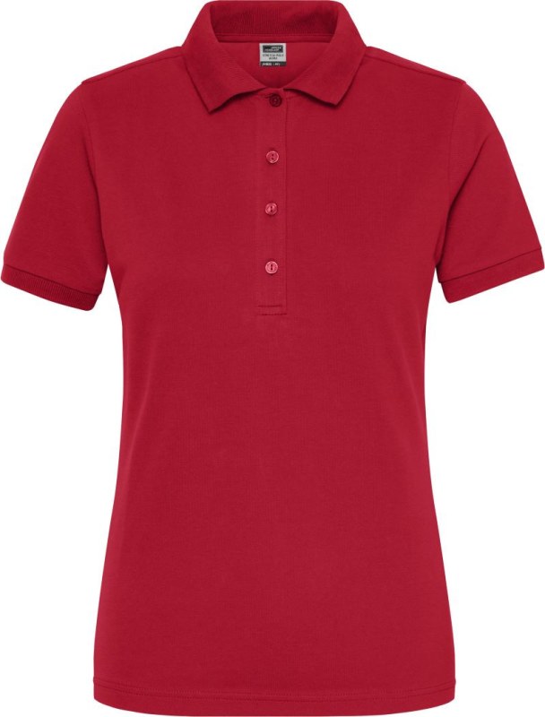Daiber JN 1805 Dámské pracovní elastické bio polo - Solid 02.1805 red