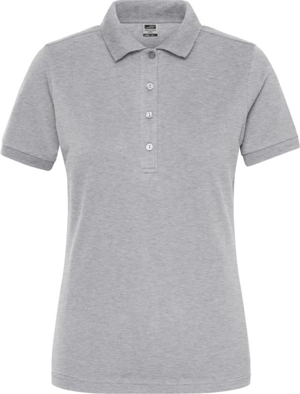 Daiber JN 1805 Dámské pracovní elastické bio polo - Solid 02.1805 grey heather