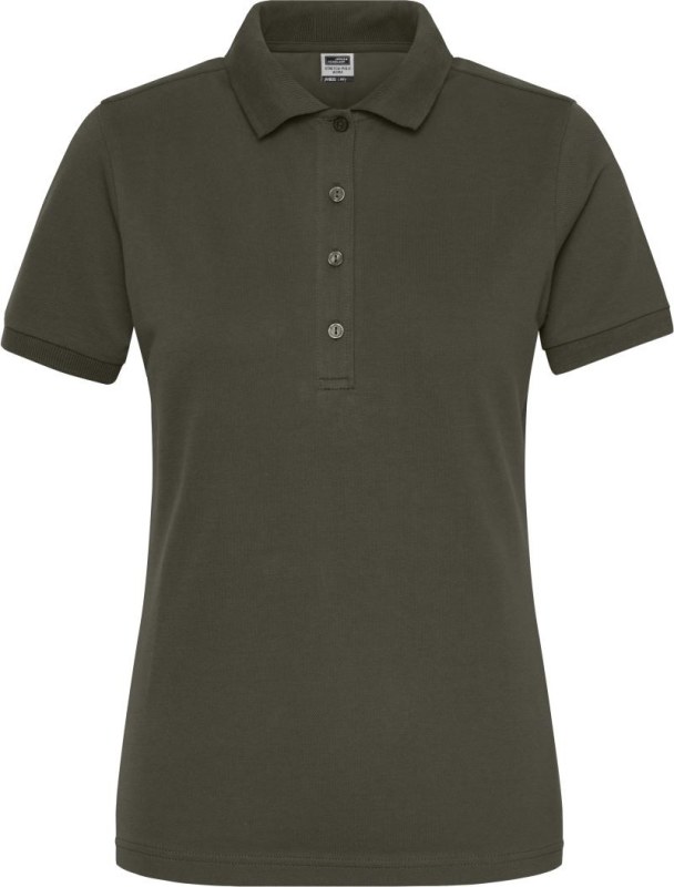 Daiber JN 1805 Dámské pracovní elastické bio polo - Solid 02.1805 olive
