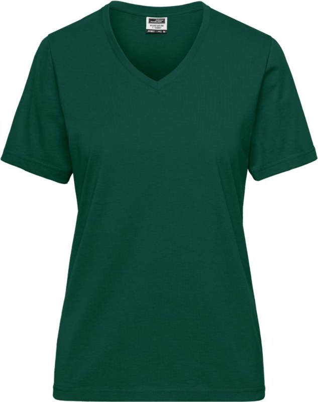 Daiber JN 1807 Dámské pracovní tričko z&nbsp;bio bavlny - Solid 02.1807 dark green - Dámské oblečení trika