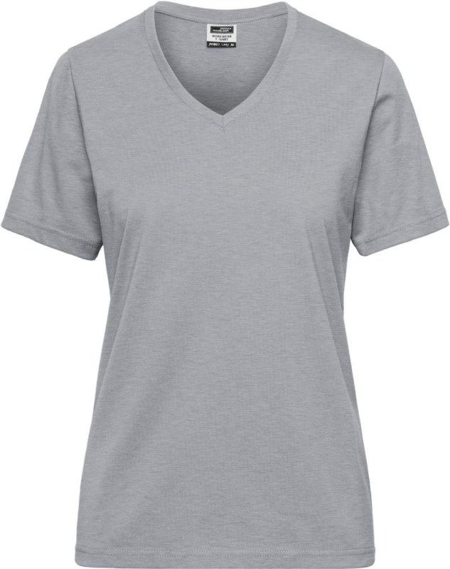 Daiber JN 1807 Dámské pracovní tričko z bio bavlny - Solid 02.1807 grey heather