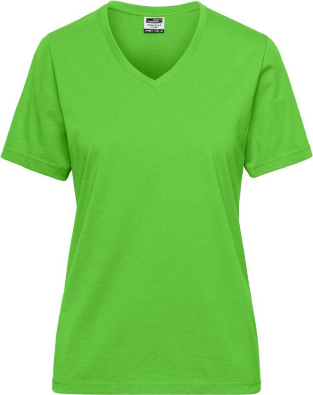 Daiber JN 1807 Dámské pracovní tričko z bio bavlny - Solid 02.1807 lime green