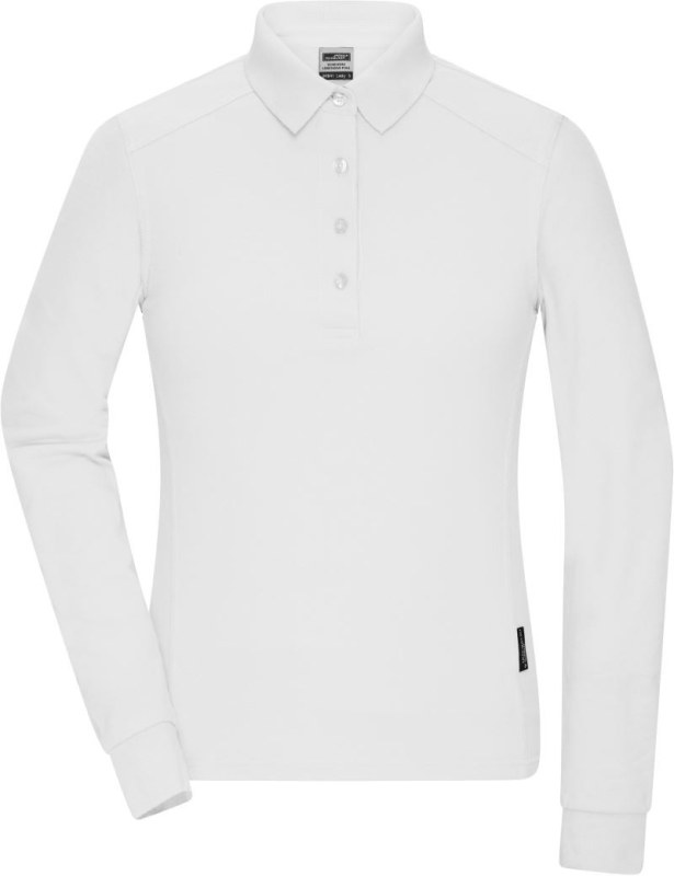 Daiber JN 1841 Dámské pracovní piqué polo s dlouhým rukávem 02.1841 white