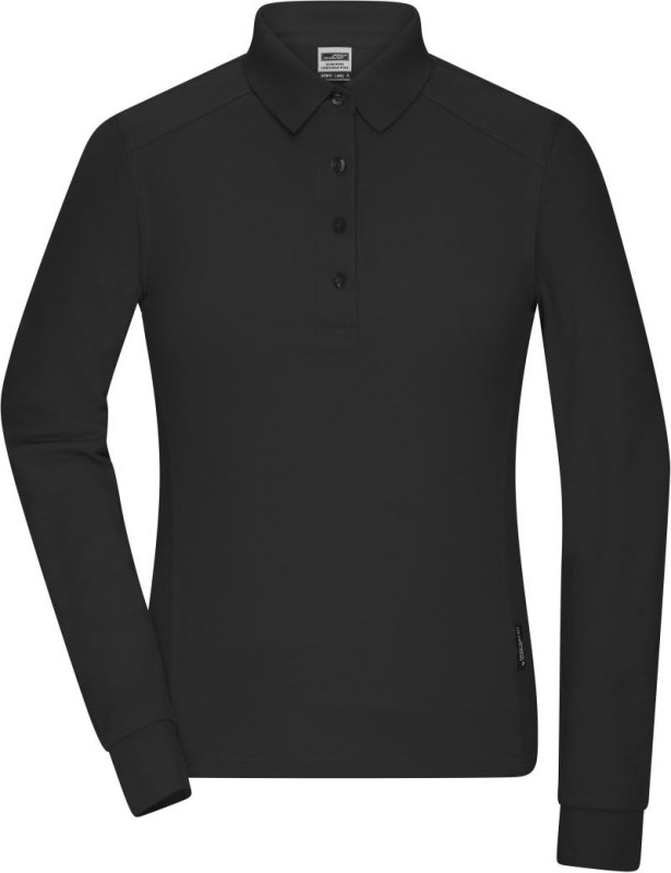 Daiber JN 1841 Dámské pracovní piqué polo s dlouhým rukávem 02.1841 black