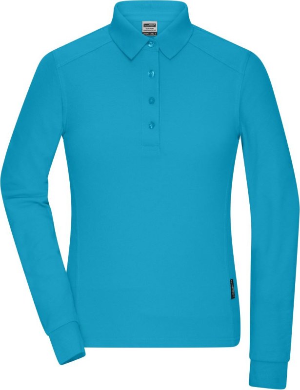 Daiber JN 1841 Dámské pracovní piqué polo s dlouhým rukávem 02.1841 turquoise