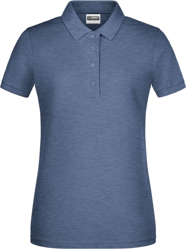 Daiber 8009 Dámské piqué polo z bio bavlny 02.8009 light denim melange