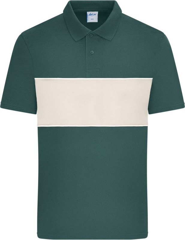 Daiber 8050 Bio polo "Colour-Block" 02.8050 smoky green/sandstone