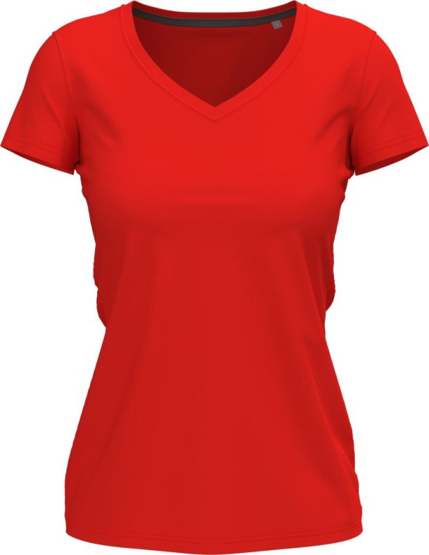 Stedman Stretch-T V-neck Women Dámské tričko s výstřihem do V 05.9710 scarlet red