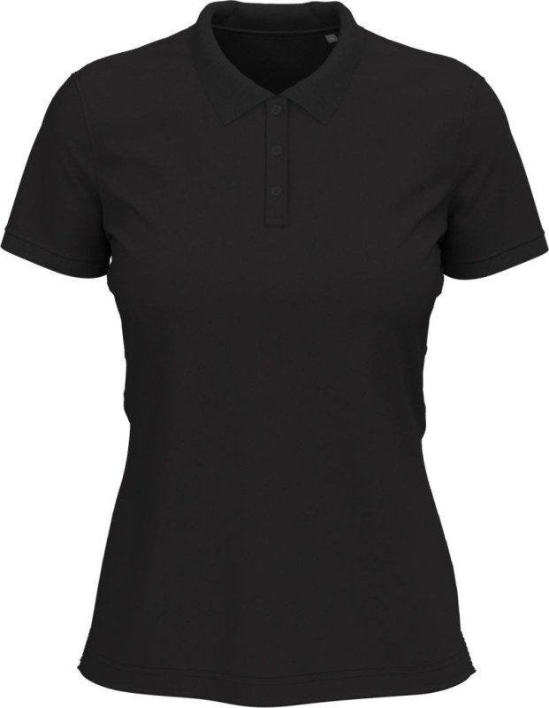 Stedman Stretch Polo Women Dámské elastické piqué polo z&nbsp;těžké bavlny 05.9740 black opal - Dámské oblečení trika