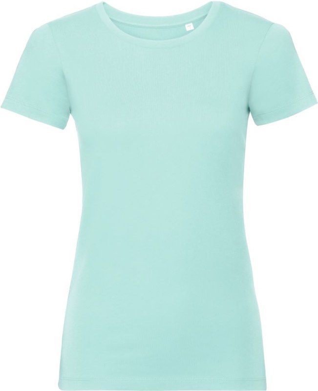 Russell Athletic 108F Dámské tričko Pure Organic 10.108F aqua - Dámské oblečení trika