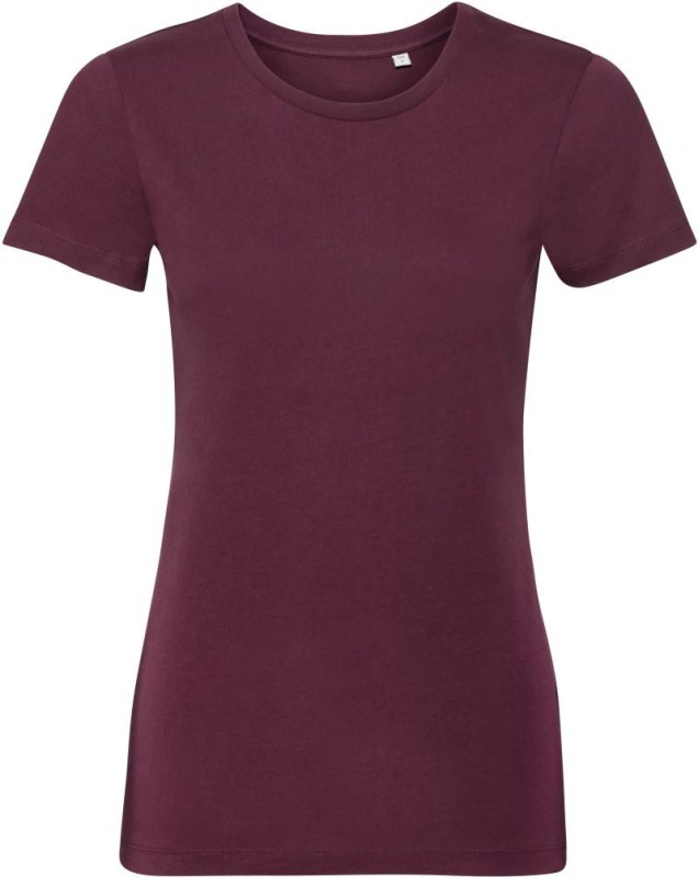 Russell Athletic 108F Dámské tričko Pure Organic 10.108F burgundy