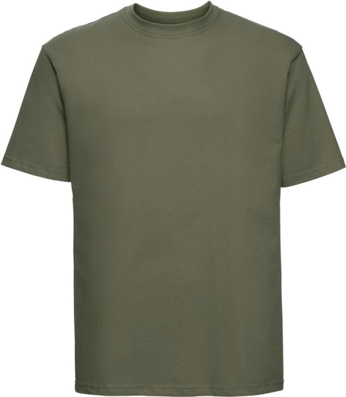 Russell Athletic 180M Tričko z&nbsp;těžké bavlny "Authentic" 10.180M olive - Dámské oblečení trika