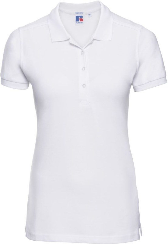 Russell Athletic 566F Dámské elastické piqué polo 10.566F white