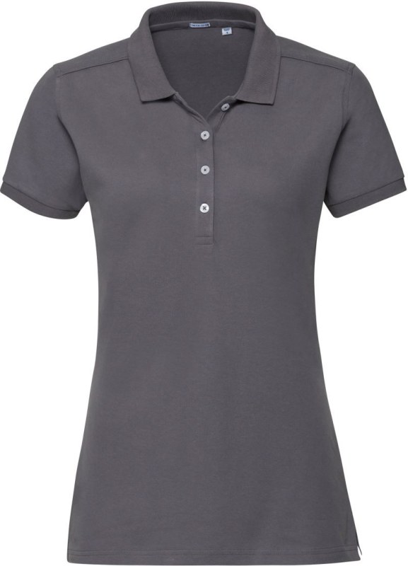 Russell Athletic 566F Dámské elastické piqué polo 10.566F convoy grey - Dámské oblečení trika