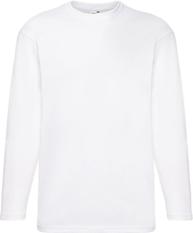 Fruit of the Loom Valueweight T LSL Tričko s dlouhým rukávem 16.1038 white