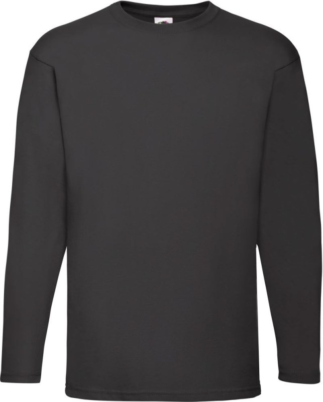 Fruit of the Loom Valueweight T LSL Tričko s dlouhým rukávem 16.1038 black