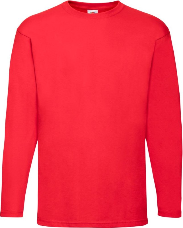 Fruit of the Loom Valueweight T LSL Tričko s dlouhým rukávem 16.1038 red