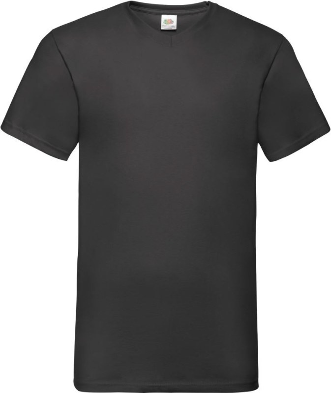 Fruit of the Loom Valueweight V-Neck T Tričko s výstřihem do V 16.1066 black
