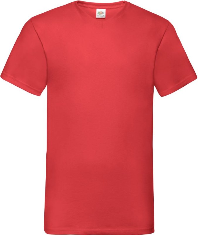 Fruit of the Loom Valueweight V-Neck T Tričko s výstřihem do V 16.1066 red