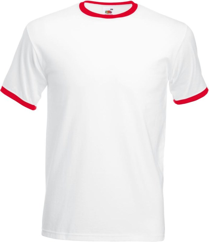 Fruit of the Loom Ringer T Racerback tričko 16.1168 white/red